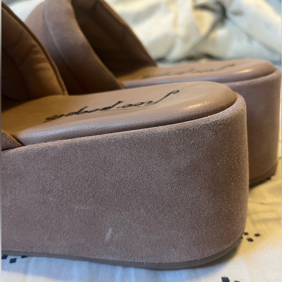 Free People Almost Paradise Platform Sandals in Tan/Beige - Size 38 / US 8-8.5 - Picture 4 of 7